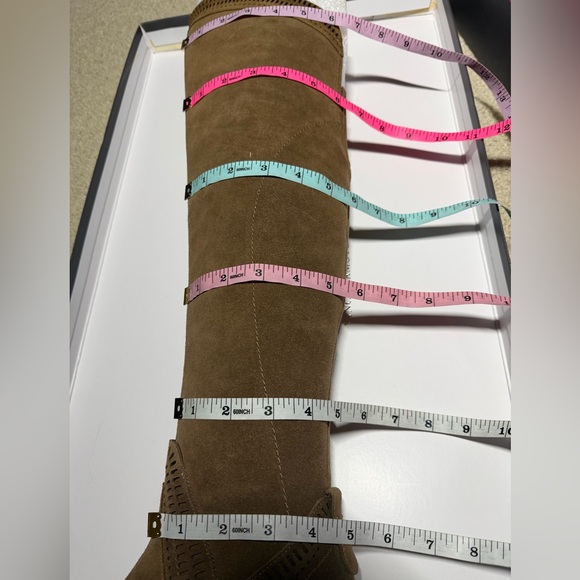 PRICE FIRM BNIB Vince Camuto Karinda Tan OTK Suede Boots 6 - Picture 13 of 14